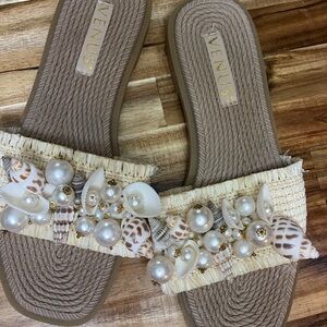 VENUS Tan Embellished Sandals